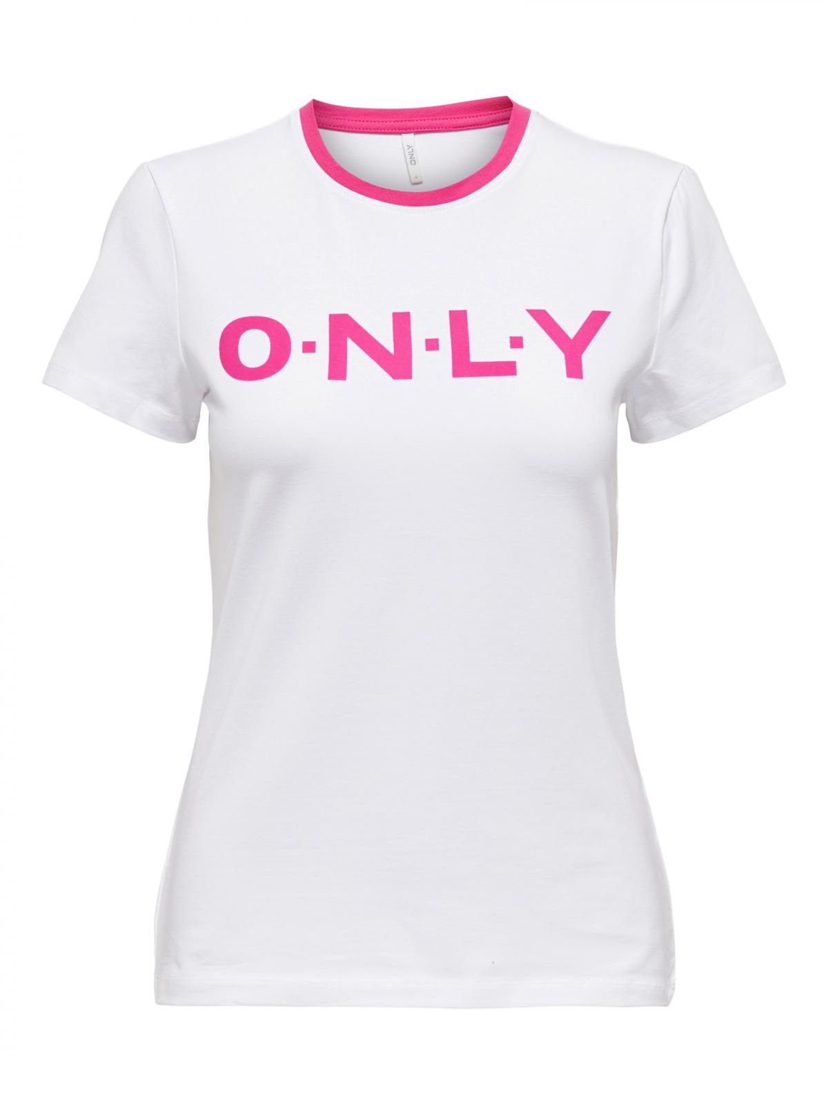 온리 로고 화이트 라운드넥 반팔 티셔츠 15291507_5_1028580 WHITE / BRIGHT WHITE - 상세 이미지 4