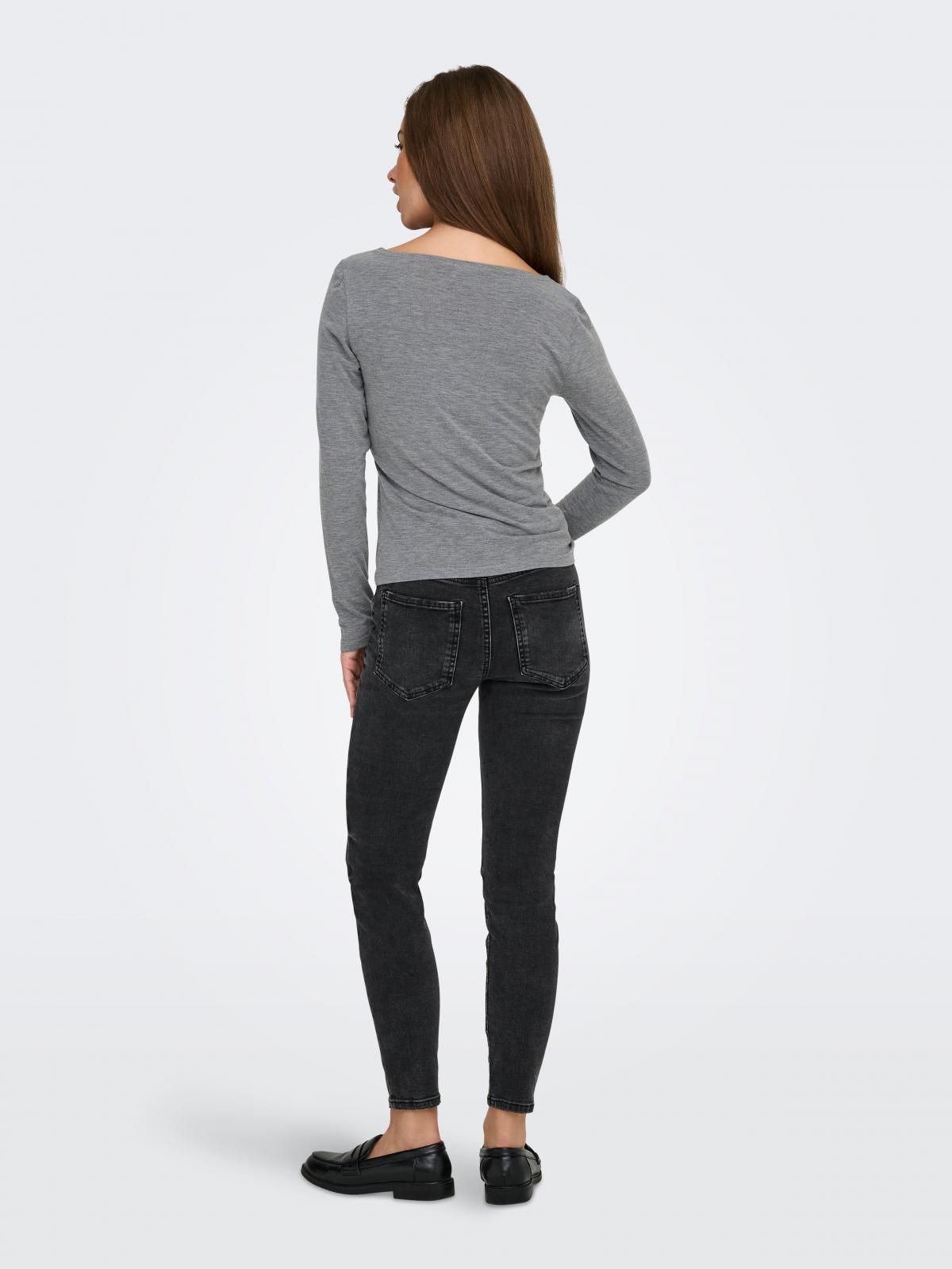 제이디와이 베이직 보트넥 롱슬리브 티셔츠 15357381_2383 GREY / DARK GREY MELANGE - 상세 이미지 2