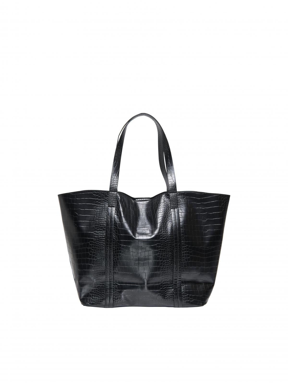 온리 블랙 크로커 엠보 쇼퍼백 15354321_2161_1205754 BLACK / BLACK - 상세 이미지 3