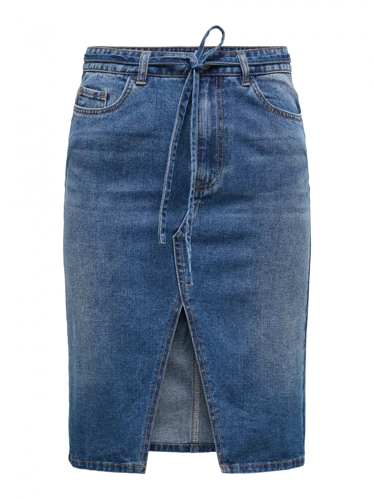 제이디와이 데님 미디 테크니컬 슬릿 스커트 15347833_2114 BLUE / DARK BLUE DENIM - 상세 이미지 3
