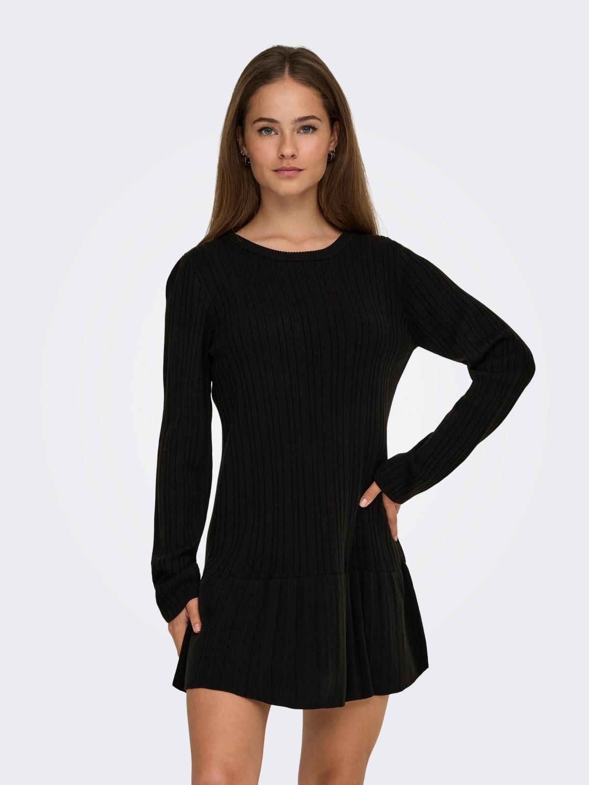 온리 플랫니트 하이넥 미니 원피스 15365667_2161 BLACK / BLACK - 상품 이미지