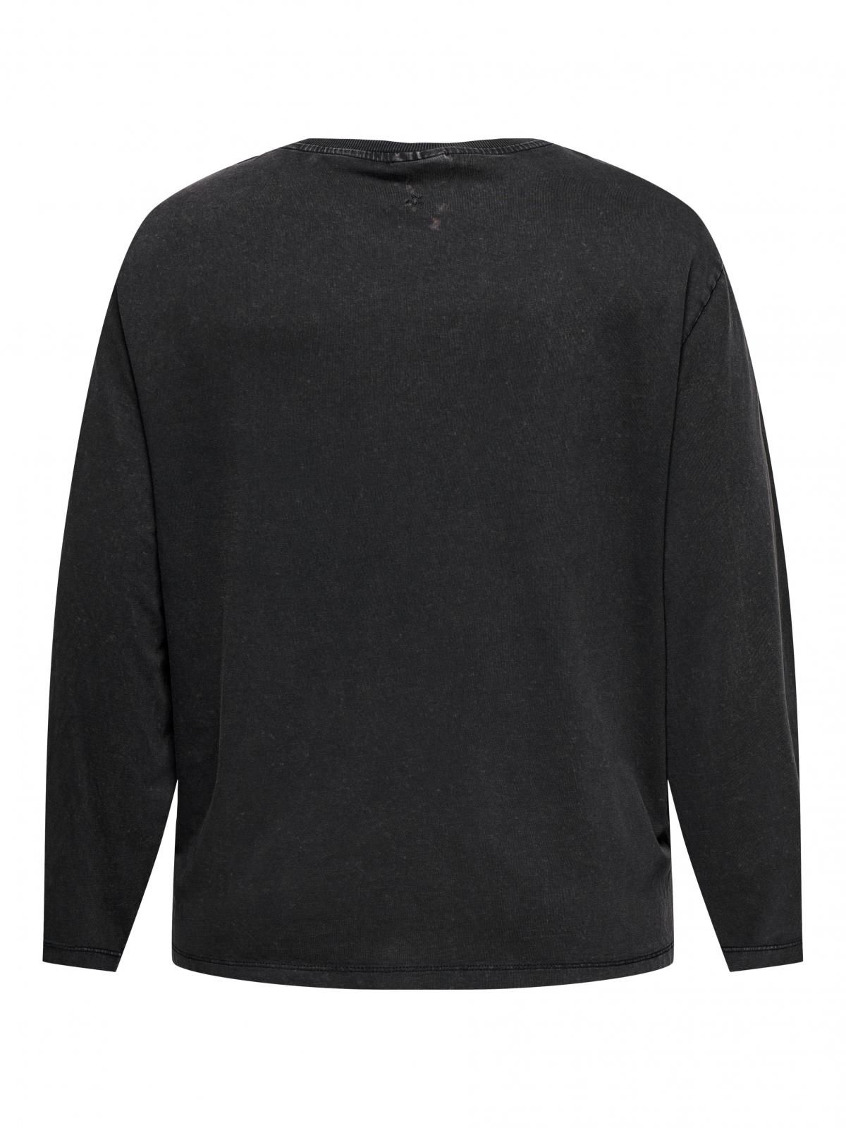 온리 빅사이즈 진주장식 라운드넥 긴팔 티셔츠 15355580_2161_1211960 BLACK / BLACK - 상세 이미지 4