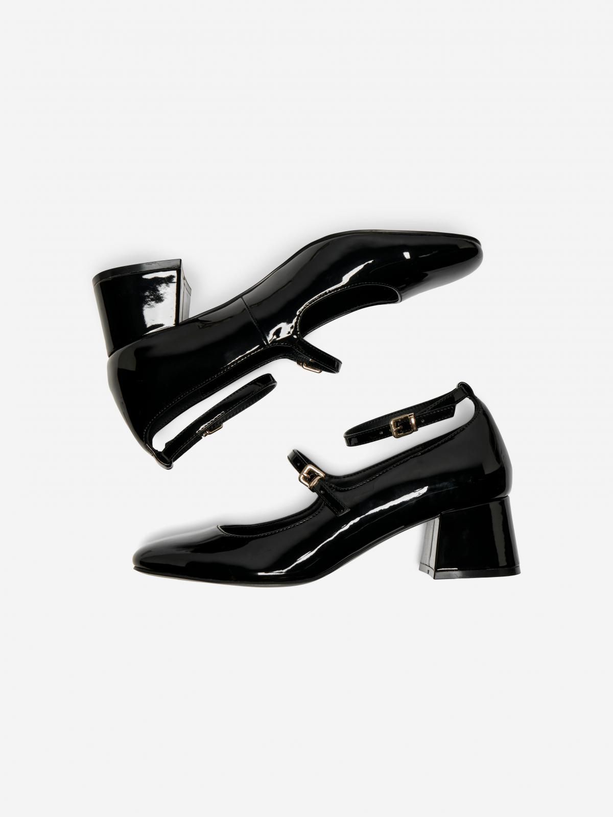 온리 베이직 블랙 에나멜 스트랩 힐 펌프스 15329867_2161 BLACK / BLACK - 상세 이미지 3