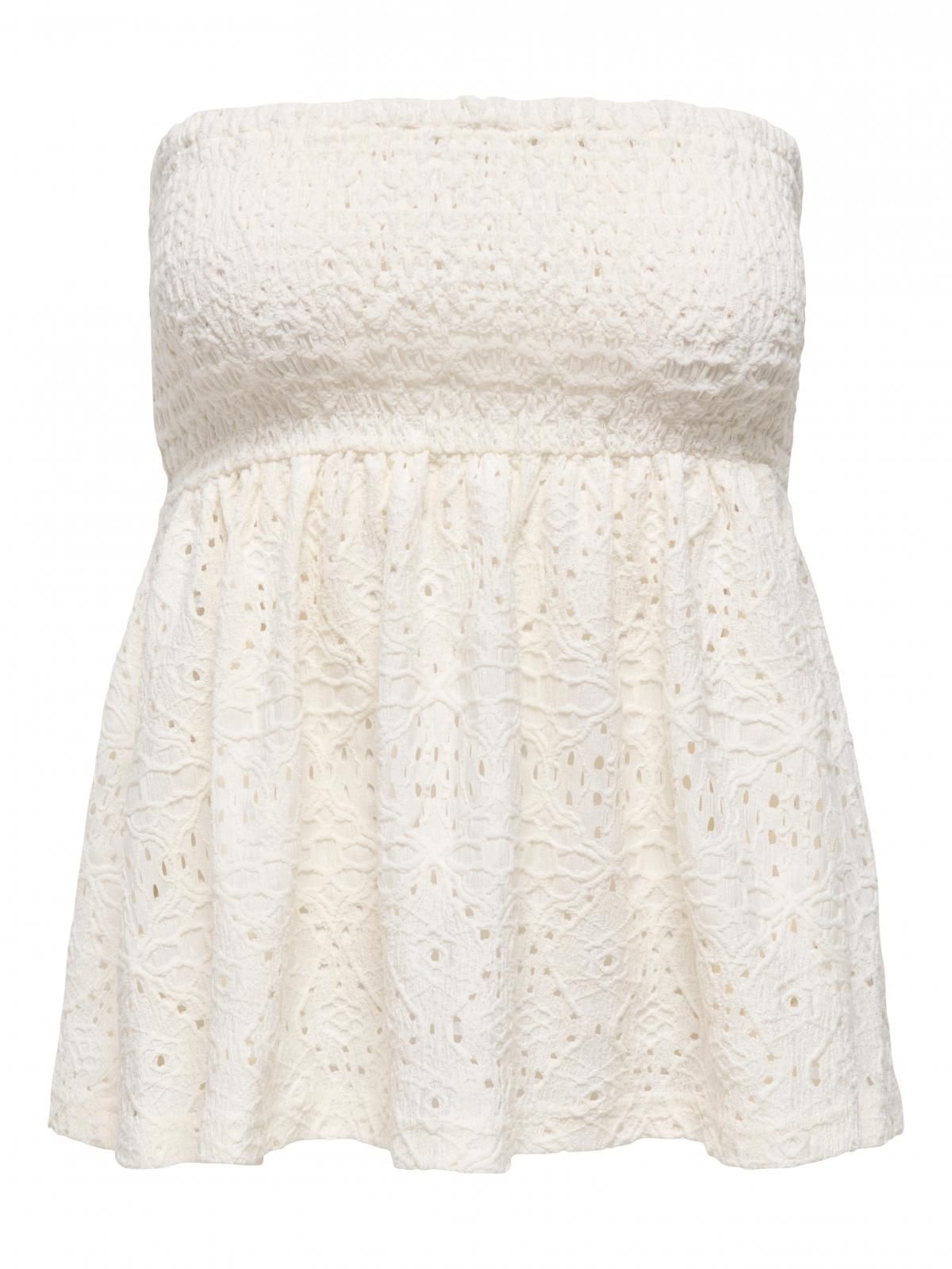온리 레이스 튜브탑 아이보리 오프숄더 15350479_6 WHITE / CLOUD DANCER - 상세 이미지 3