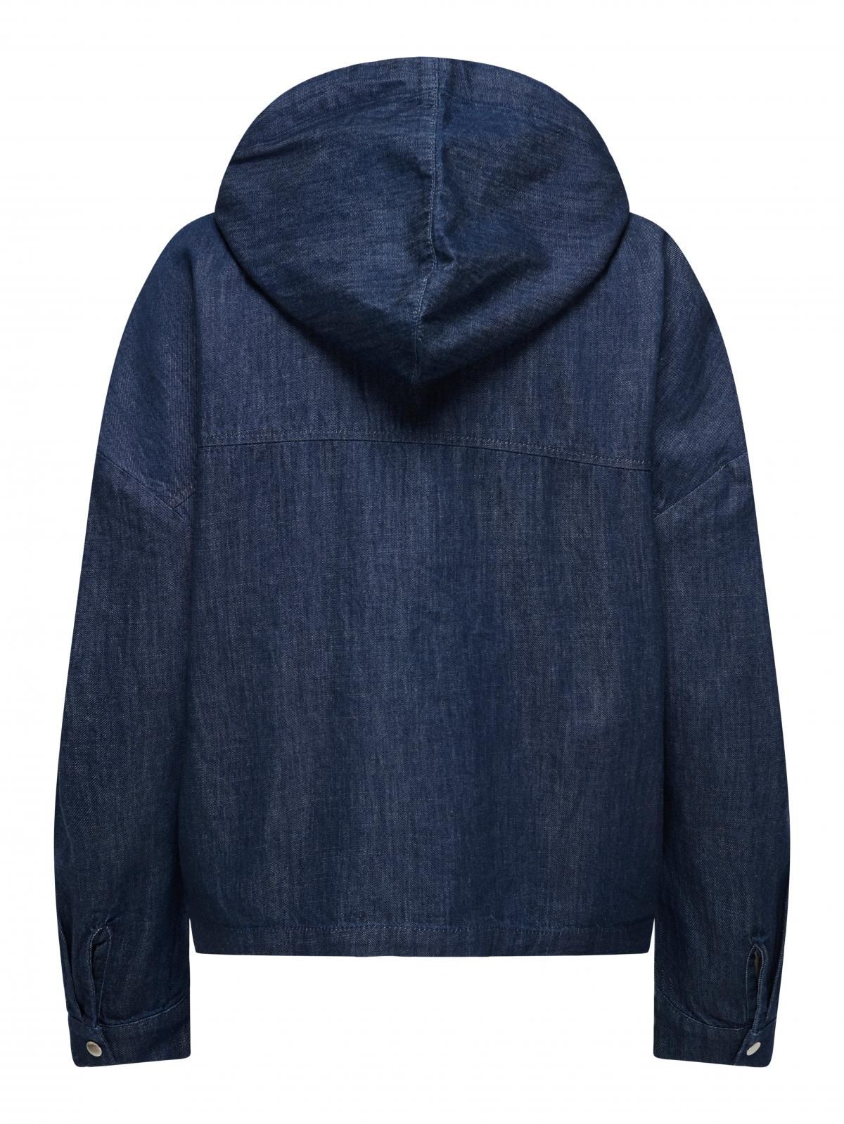 온리 테크니컬 데님 후드 오버셔츠 15366779_2114 BLUE / DARK BLUE DENIM - 상세 이미지 2