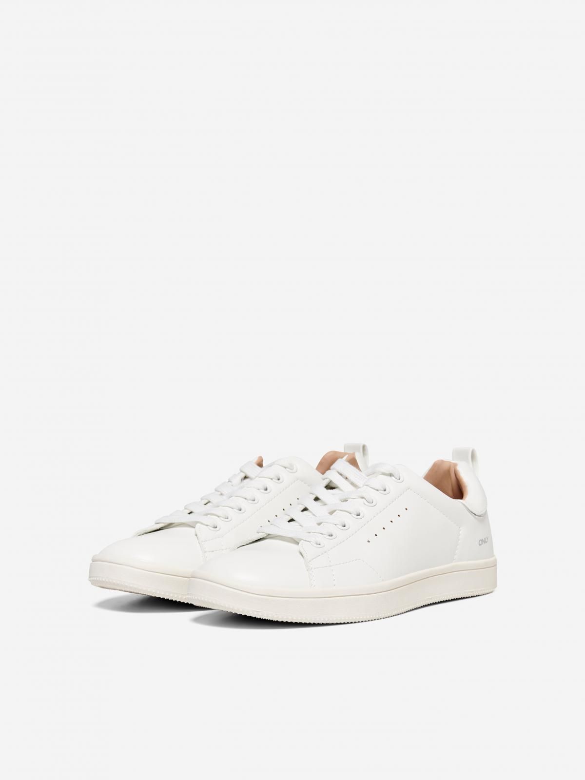 온리 베이직 화이트 로우탑 스니커즈 15184294_2206 WHITE / WHITE - 상세 이미지 5