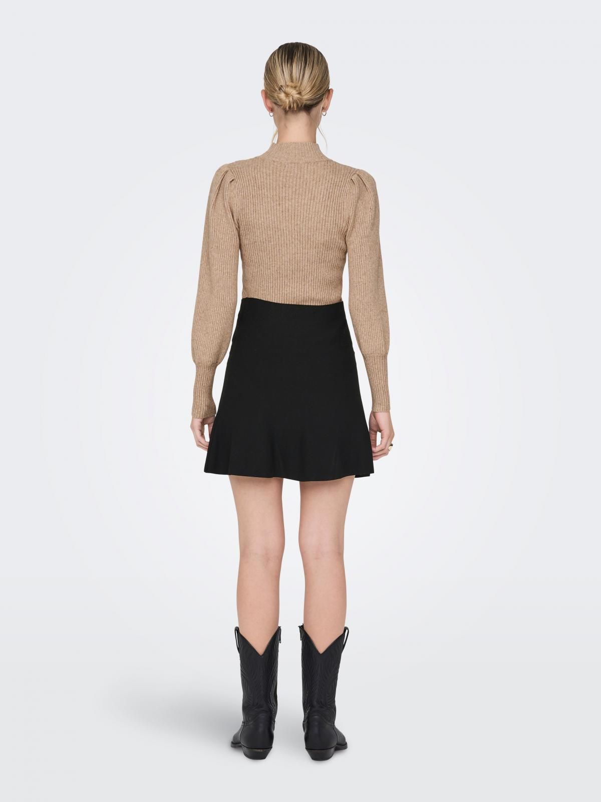 온리 베이직 미니멀 밴딩 미니 스커트 15255211_2161 BLACK / BLACK - 상세 이미지 2