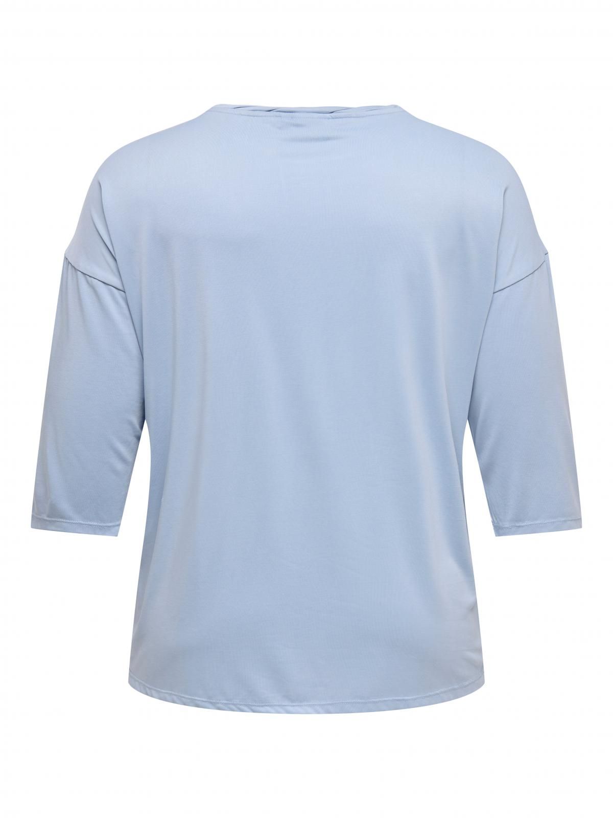 온리 비스코스 소프트 7부 티셔츠 15339880_3013 BLUE / SOFT CHAMBRAY - 상세 이미지 4
