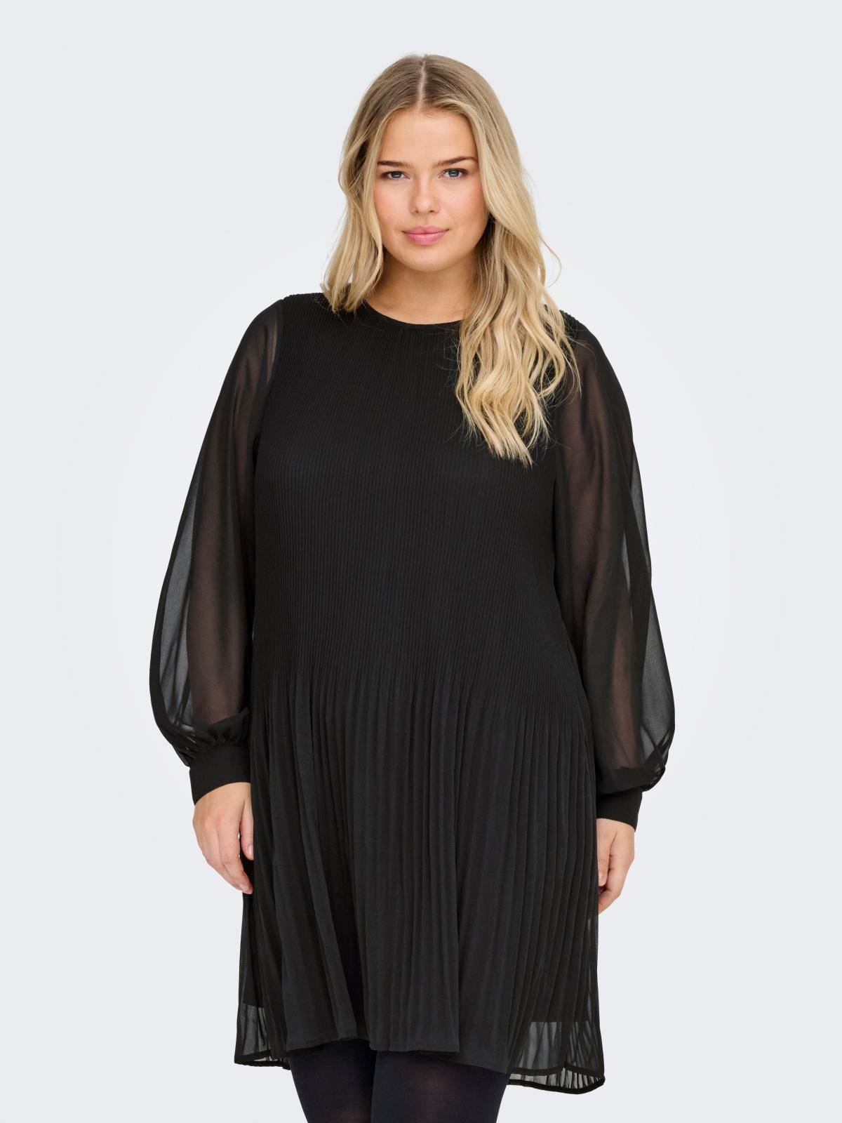 온리 빅사이즈 시스루 블랙 미니 원피스 15377753_2161 BLACK / BLACK - 상품 이미지