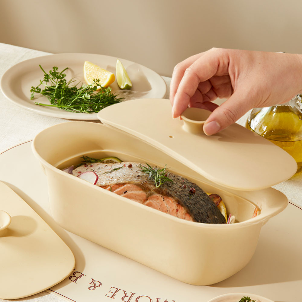 실리프랑 생선찜기 특허 전자레인지용기 실리콘찜기 전자렌지 미세플라스틱제로 버터베이지