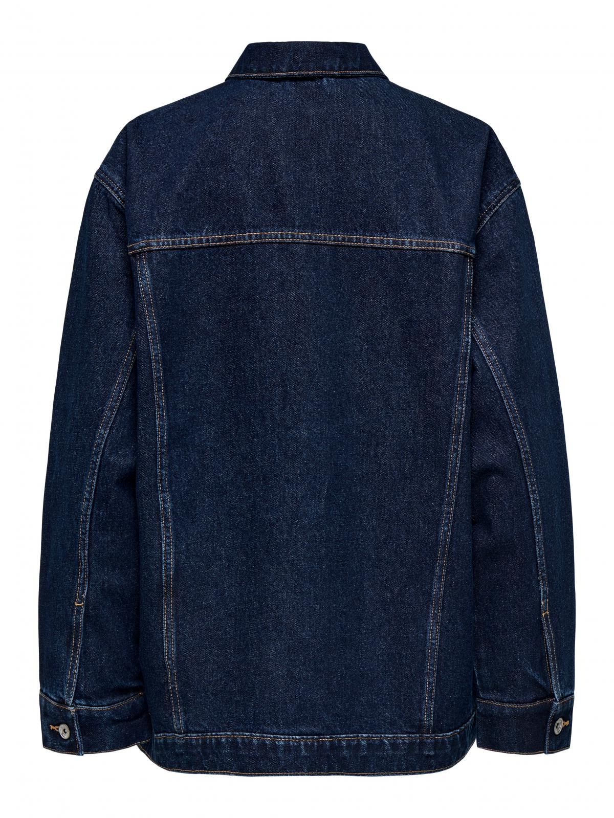 온리 테크니컬 오버핏 데님 재킷 15256983_2114 BLUE / DARK BLUE DENIM - 상세 이미지 5