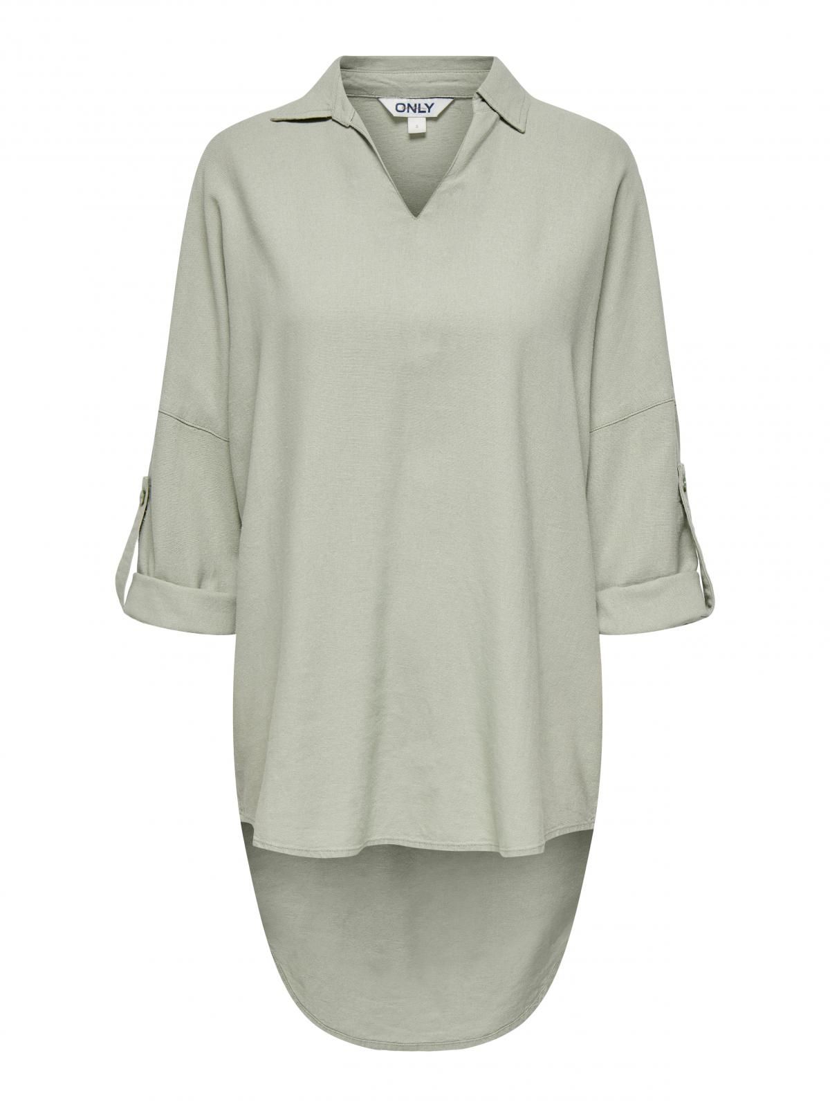 온리 릴렉스핏 리조트카라 튜닉 탑 15338898_1900 GREY / TEA - 상세 이미지 3