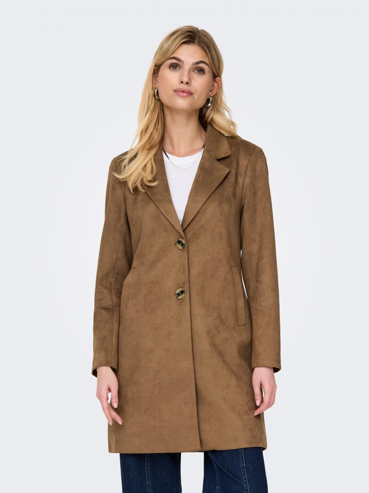 온리 테일러드 클래식 싱글버튼 재킷 15336518_409 BROWN / COGNAC - 상품 이미지