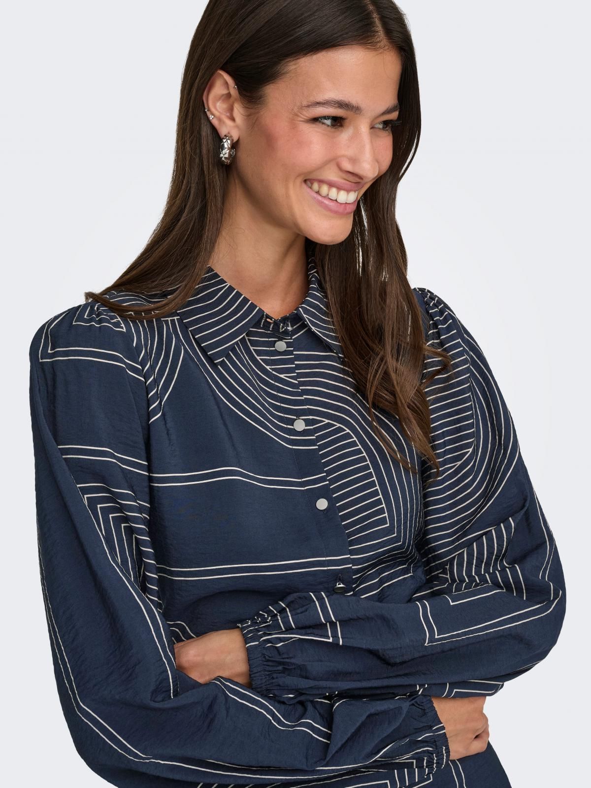 제이디와이 패턴 하이넥 루즈핏 미니 원피스 15359415_2077_1232103 BLUE / SKY CAPTAIN 이미지 7