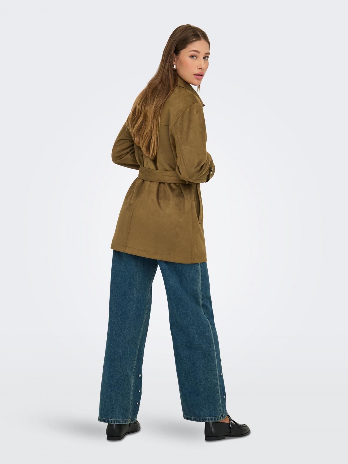 온리 벨티드 테크니컬 재킷 15349200_409 BROWN / COGNAC - 상세 이미지 2
