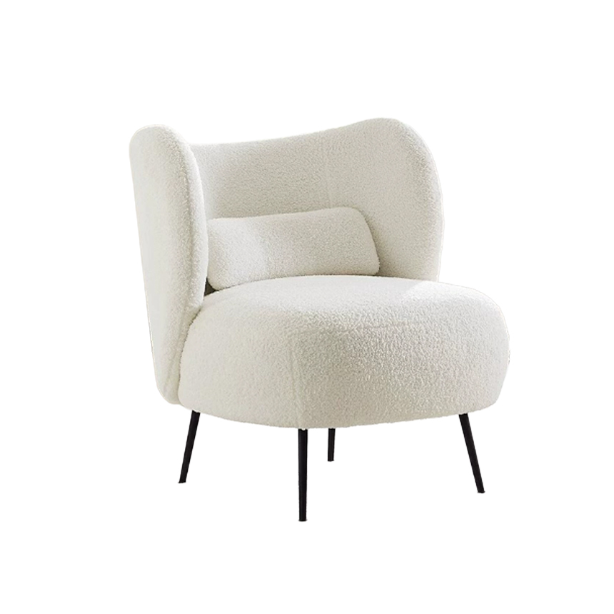 허그 부클 패브릭 카페 라운지 다이닝 암체어 Hug Boucle Chair - 상품 이미지