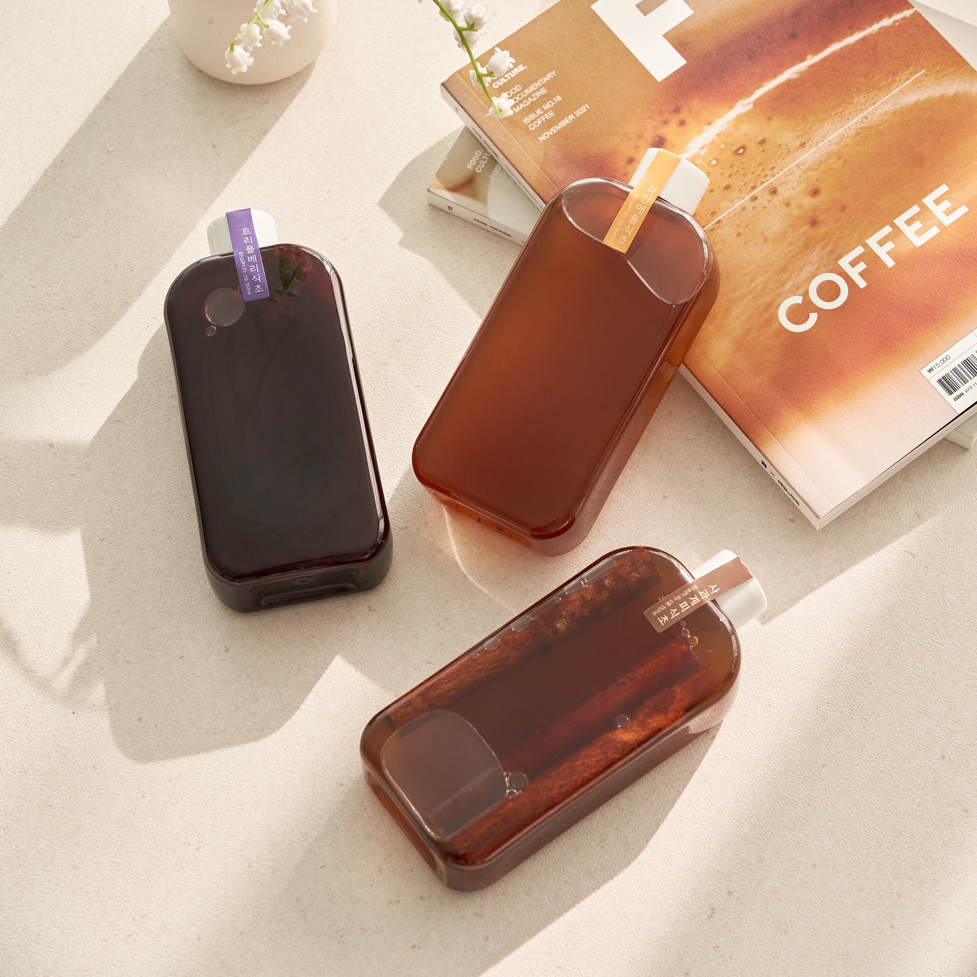 정담하루 과일식초 원액 300ml [ 사과계피, 파인애플, 트리플베리 ] - 상품 이미지