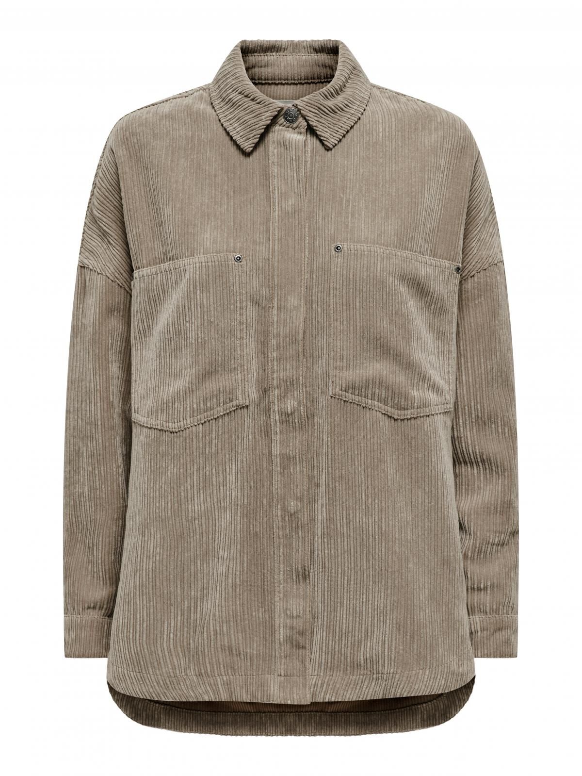 온리 오버핏 코듀로이 긴팔 셔츠 15278351_8524 BROWN / WEATHERED TEAK - 상세 이미지 3