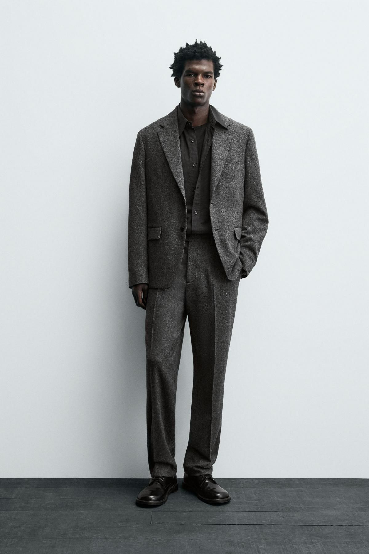 자라 테크니컬 울 텍스처 블레이저 9814/249 ANTHRACITE GREY - 상세 이미지 2
