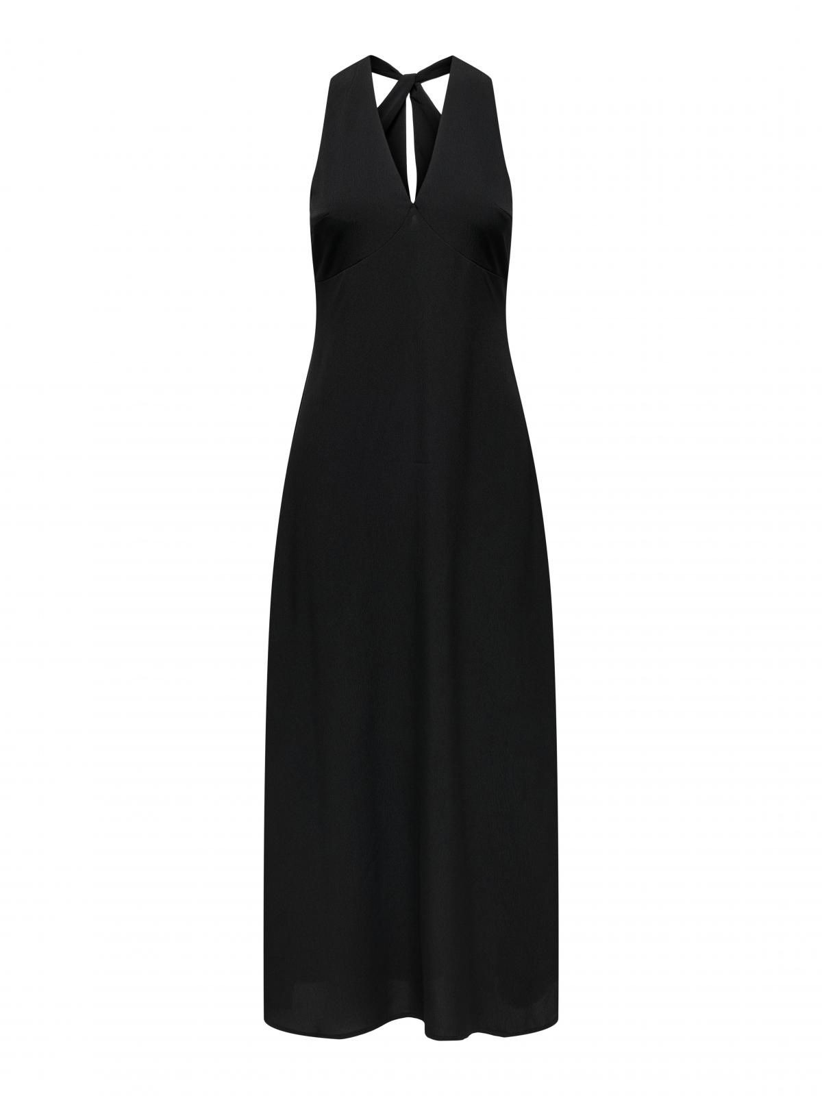 온리 브이넥 슬리브리스 블랙 롱 원피스 15342701_2161 BLACK / BLACK - 상세 이미지 3
