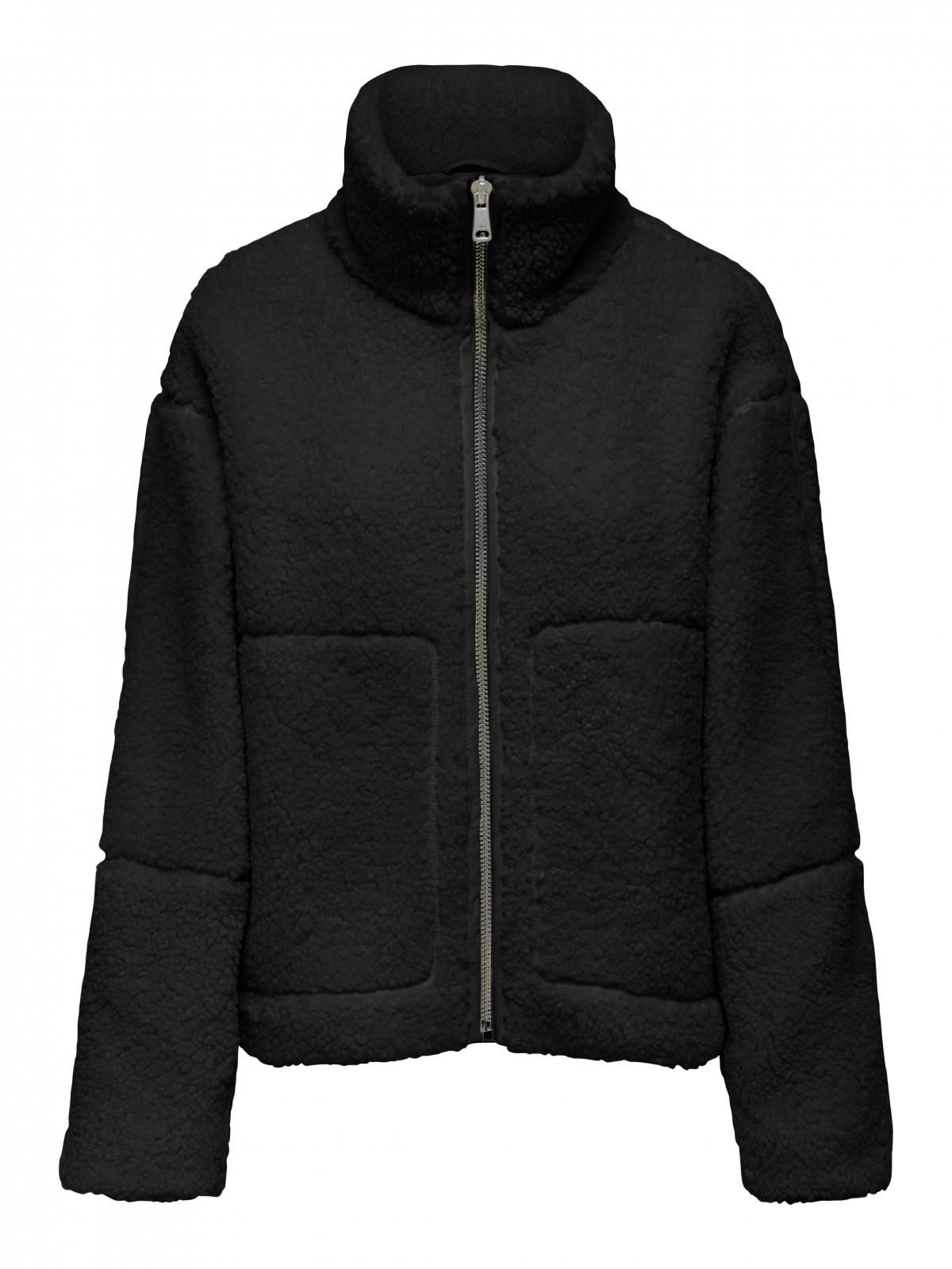 온리 테크니컬 하이넥 테디퍼 코트 15349400_2161 BLACK / BLACK - 상세 이미지 3