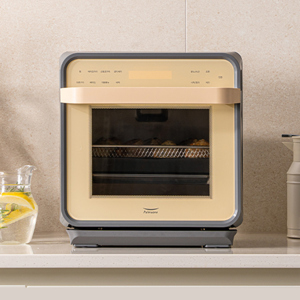 [예약판매] 풀무원 스팀쿡 플러스 에어프라이어 15L AV15D11 (옐로우/그레이)