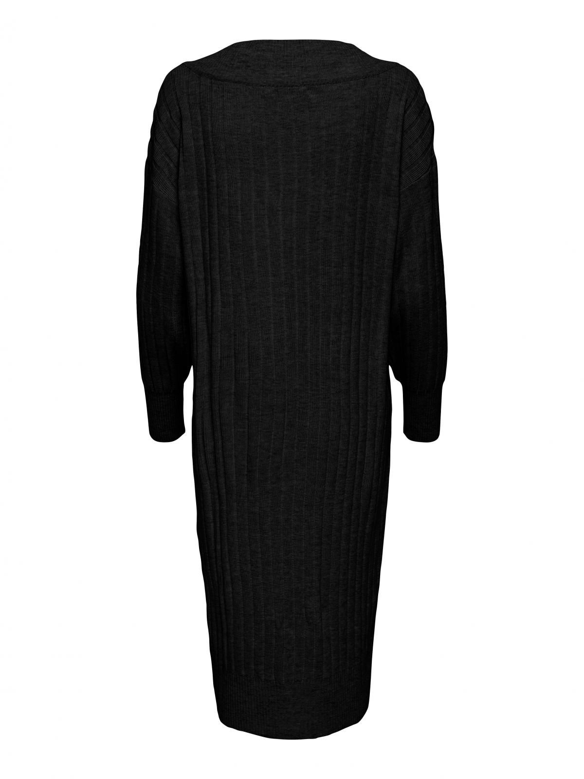 온리 미디 브이넥 니트 원피스 15236372_2161 BLACK / BLACK - 상세 이미지 4