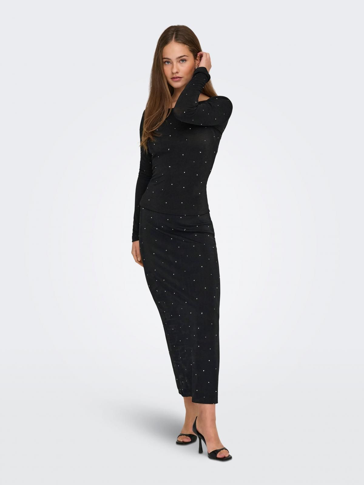 제이디와이 파티 시퀸 롱 스커트 15355975_2161_1213960 BLACK / BLACK - 상세 이미지 5