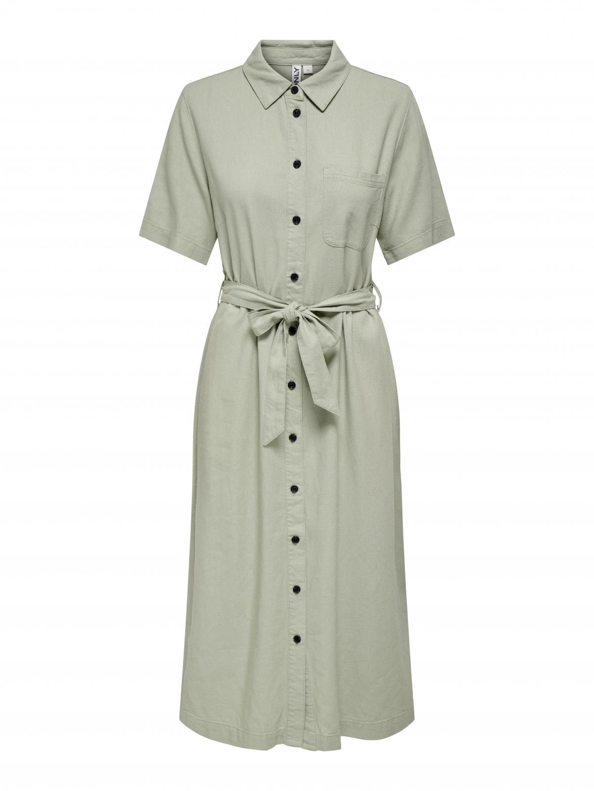 온리 미니멀 벨트 롱 셔츠 원피스 15338884_1900 GREY / TEA - 상세 이미지 3