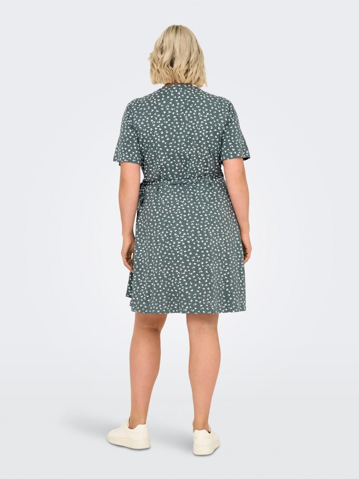 온리 플로럴 랩 스타일 브이넥 미니 원피스 15252981_1469_1042174 GREEN / BALSAM GREEN - 상세 이미지 2