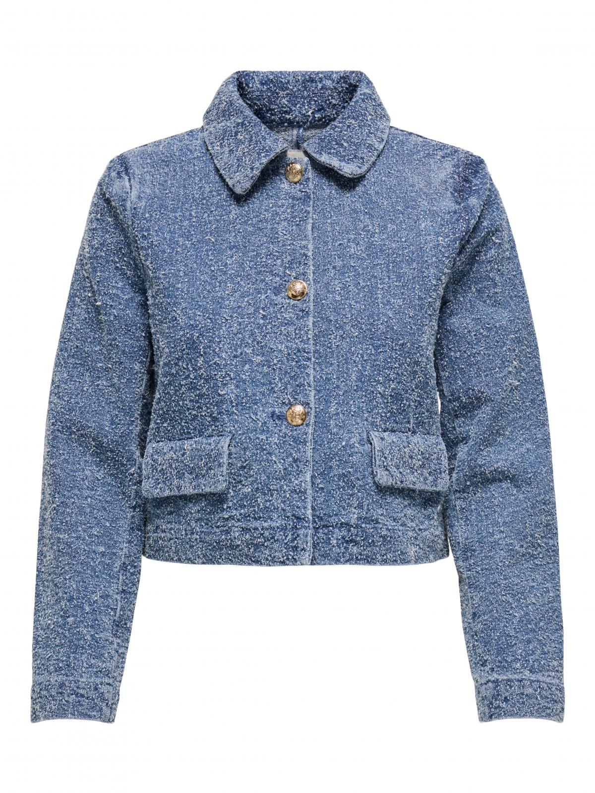제이디와이 테크니컬 트위드 크롭 재킷 15341468_2115 BLUE / MEDIUM BLUE DENIM - 상세 이미지 3