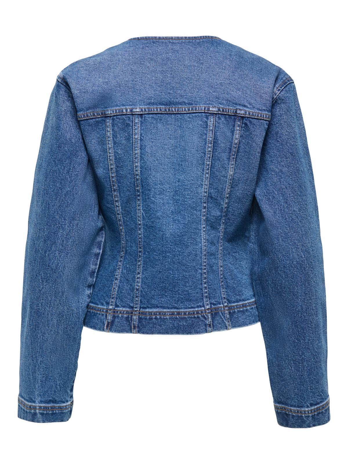 온리 테크니컬 클래식핏 데님 재킷 15357222_2115 BLUE / MEDIUM BLUE DENIM - 상세 이미지 5