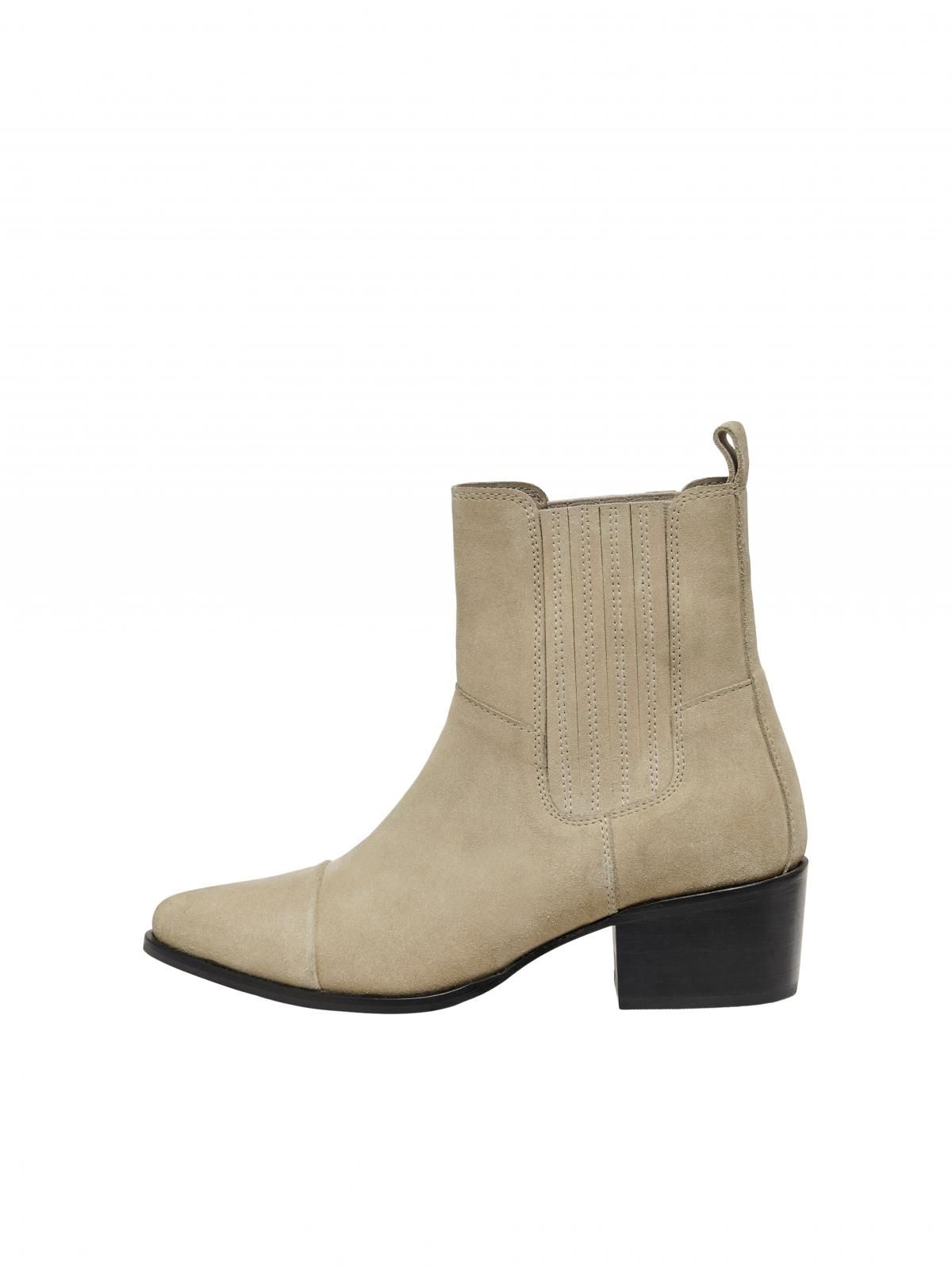 온리 웨스턴 스웨이드 앵클부츠 베이지 15287475_221 WHITE / BEIGE - 상품 이미지