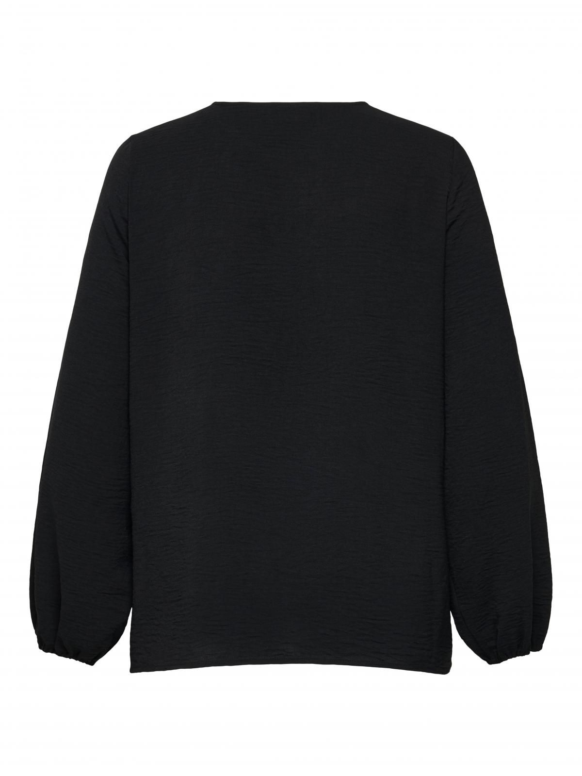 온리 빅사이즈 글리터 라운드넥 블라우스 15344607_2161 BLACK / BLACK - 상세 이미지 4