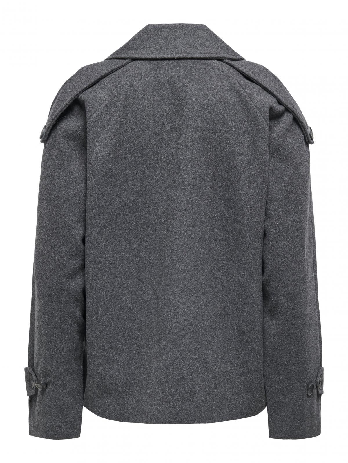 온리 더블브레스트 그레이 트렌치코트 15336710_2383_1161979 GREY / DARK GREY MELANGE - 상세 이미지 4