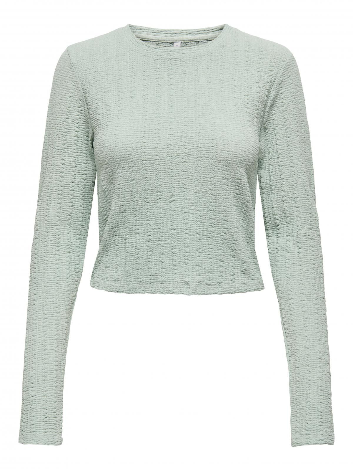 온리 크롭 라운드넥 민트 긴팔 탑 15332973_1453 GREEN / JADEITE - 상세 이미지 3