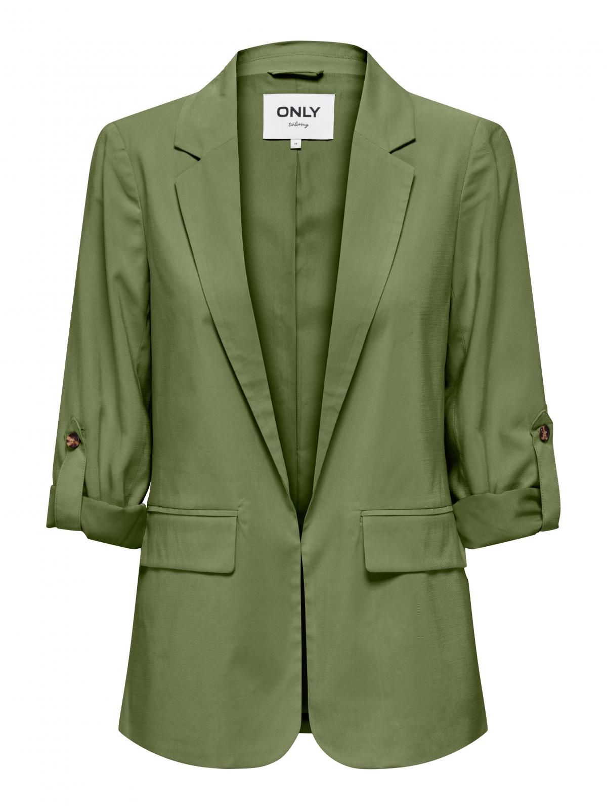 온리 루즈핏 플랩 포켓 롱 블레이저 15310839_1891 GREEN / CAPULET OLIVE - 상세 이미지 3