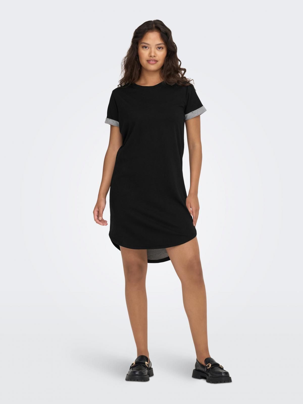 제이디와이 데일리 소프트 저지 반팔 미니 원피스 15174793_2161 BLACK / BLACK - 상세 이미지 5