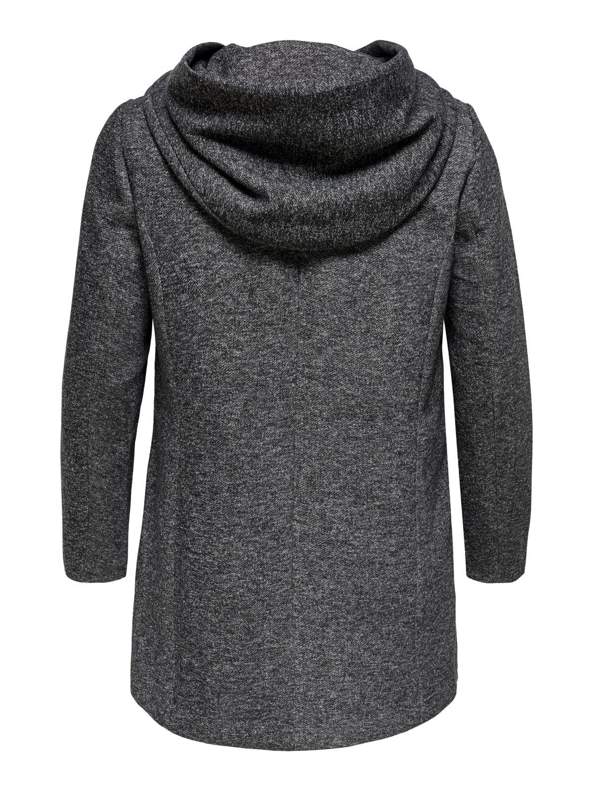 온리 빅사이즈 후드 롱 코트 버튼 집업 15191768_2383 GREY / DARK GREY MELANGE - 상세 이미지 4
