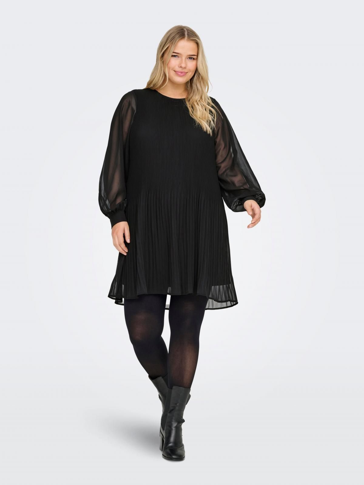 온리 빅사이즈 시스루 블랙 미니 원피스 15377753_2161 BLACK / BLACK - 상세 이미지 5