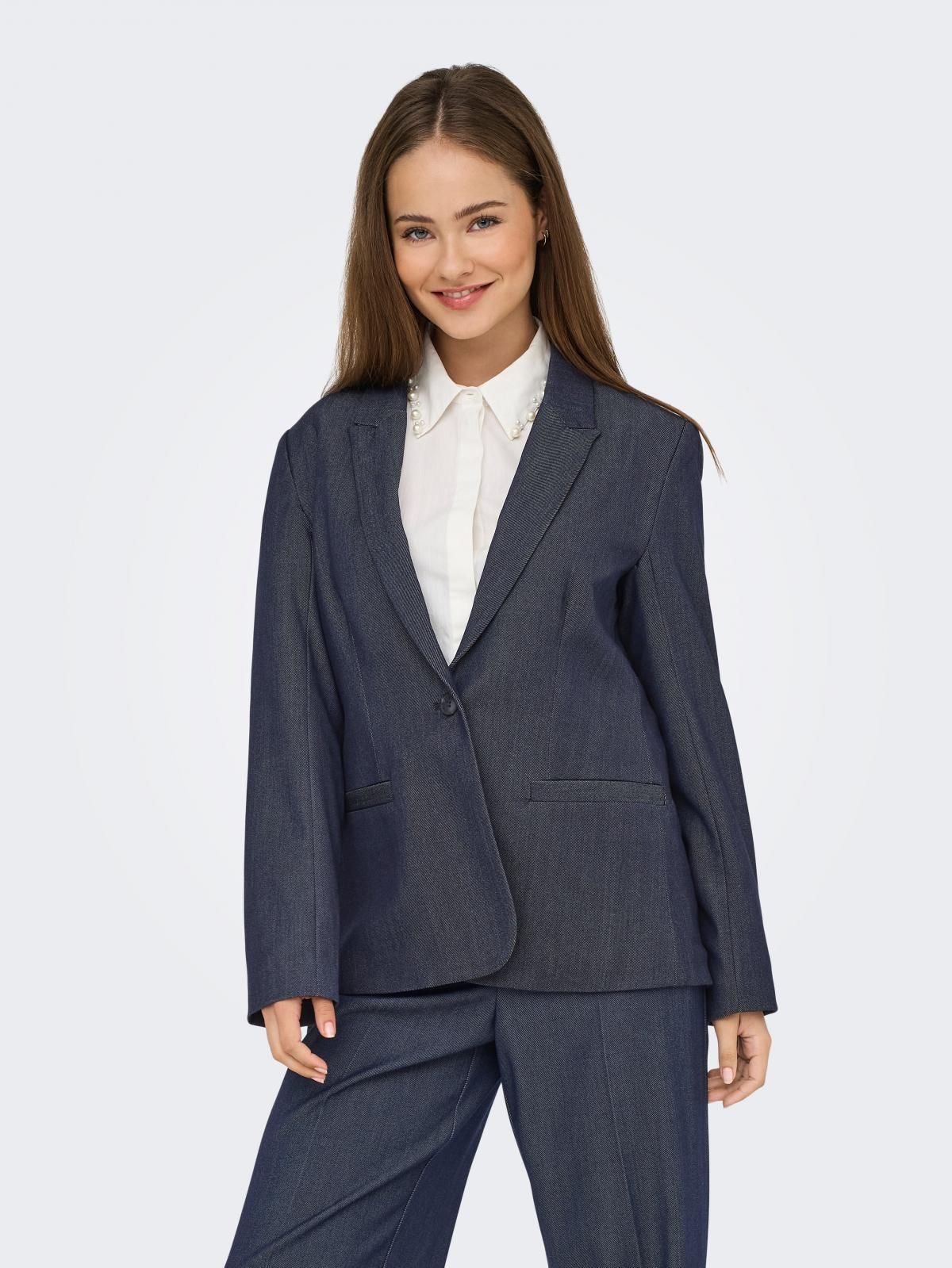 제이디와이 테일러드 루즈핏 블레이저 네이비 15358633_2114 BLUE / DARK BLUE DENIM - 상품 이미지