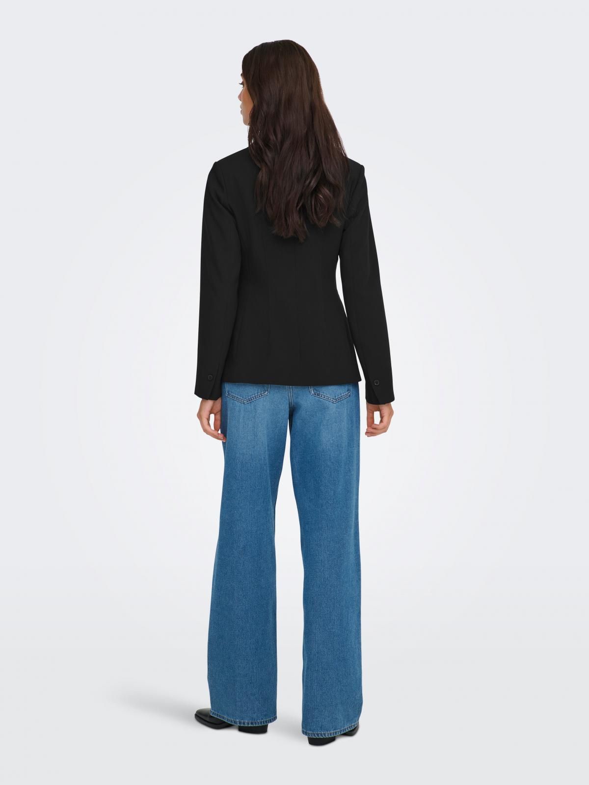 온리 테일러드 슬림핏 블랙 블레이저 15371105_2161 BLACK / BLACK - 상세 이미지 2