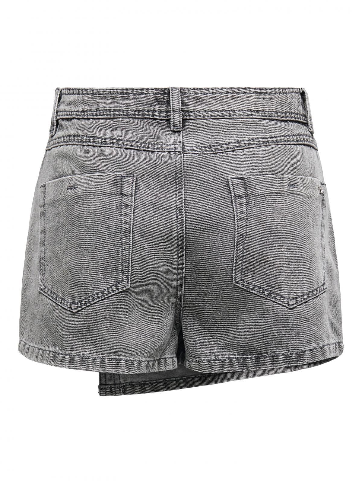 온리 버튼 디테일 데님 미니 스커트 15256608_2106 GREY / LIGHT GREY DENIM - 상세 이미지 4