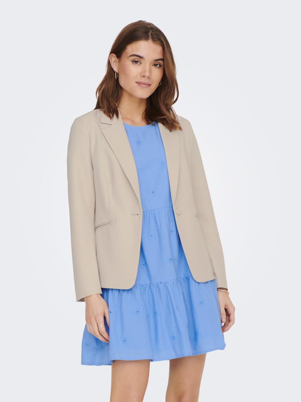 온리 테일러드 클래식 슬림핏 싱글 블레이저 15248440_115 BEIGE / PUMICE STONE - 상세 이미지 2