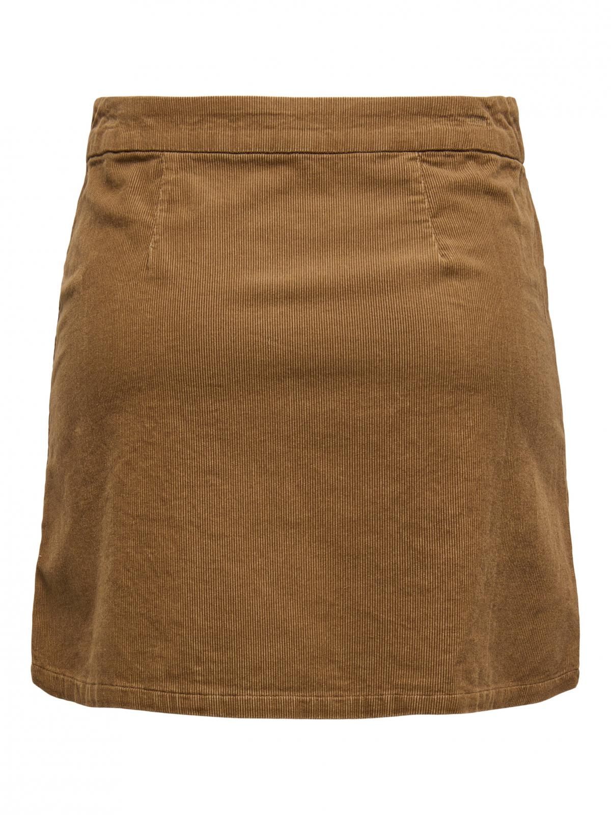 온리 코듀로이 미니 스커트 버튼 장식 플리츠 15353637_2011 BROWN / TOASTED COCONUT - 상세 이미지 4