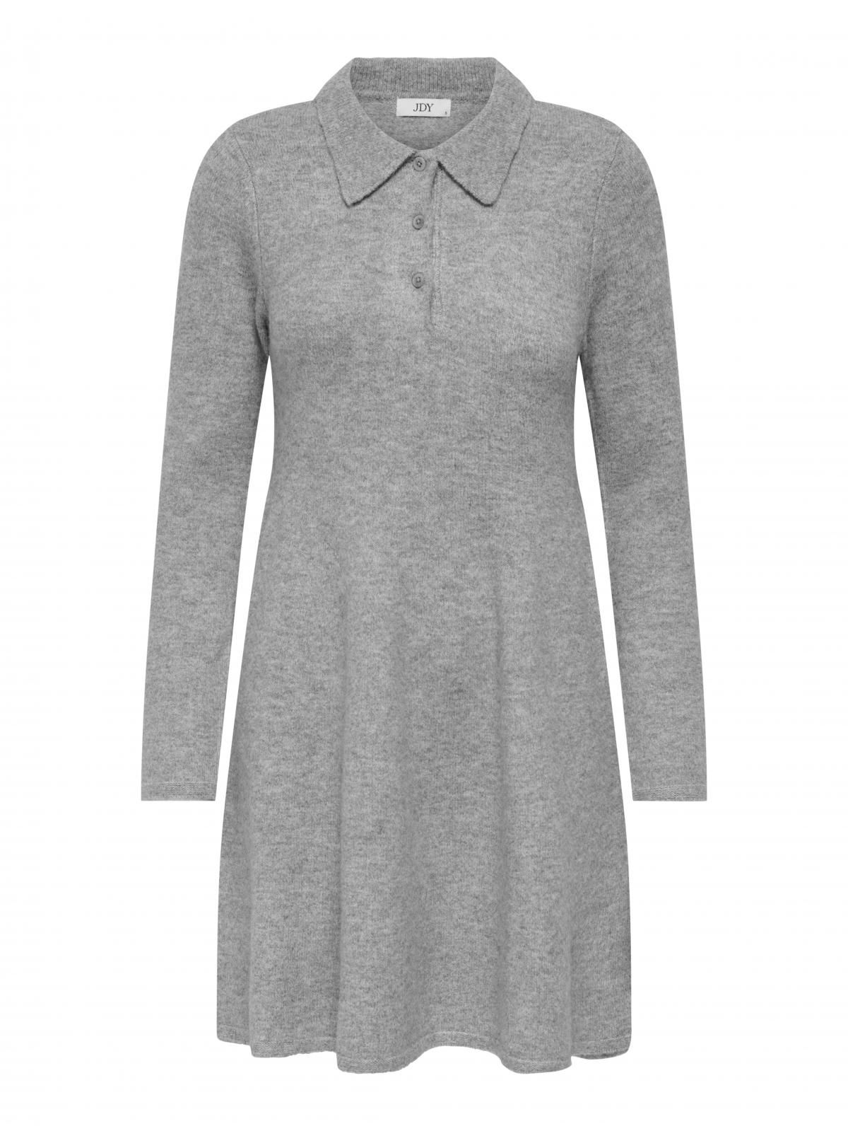 제이디와이 셔츠카라 니트 미니 원피스 15358260_2381 GREY / LIGHT GREY MELANGE - 상세 이미지 3