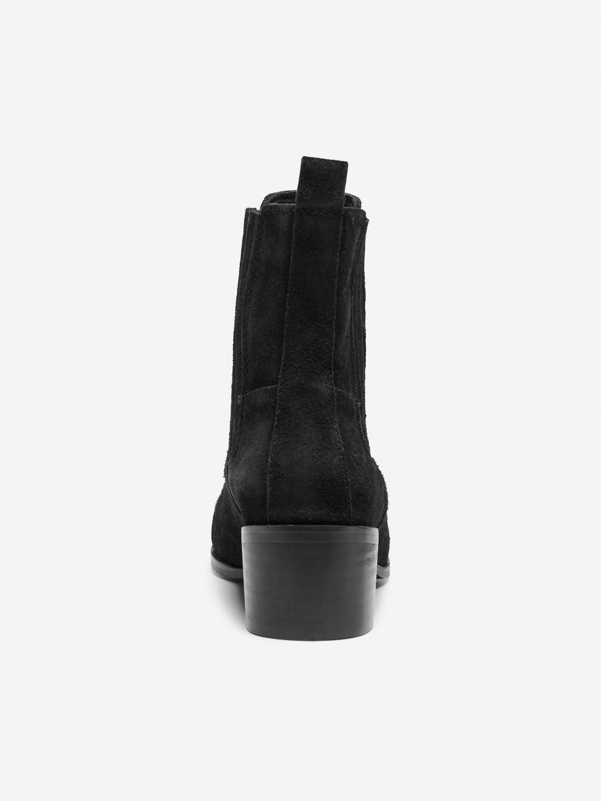 온리 스웨이드 미들힐 첼시 앵클부츠 블랙 15287475_2161 BLACK / BLACK - 상세 이미지 2