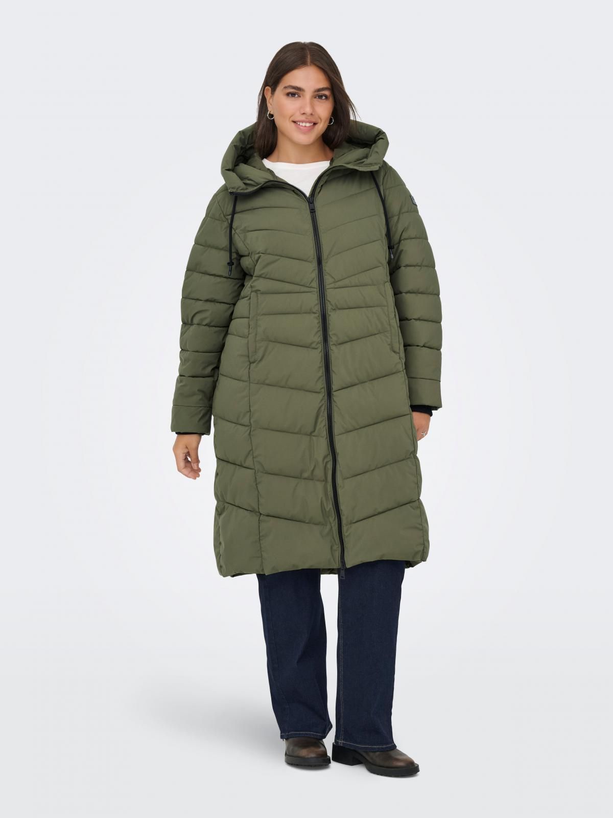 온리 테크니컬 퀼팅 롱 패딩코트 15354594_4263 GREEN / KALAMATA - 상세 이미지 5
