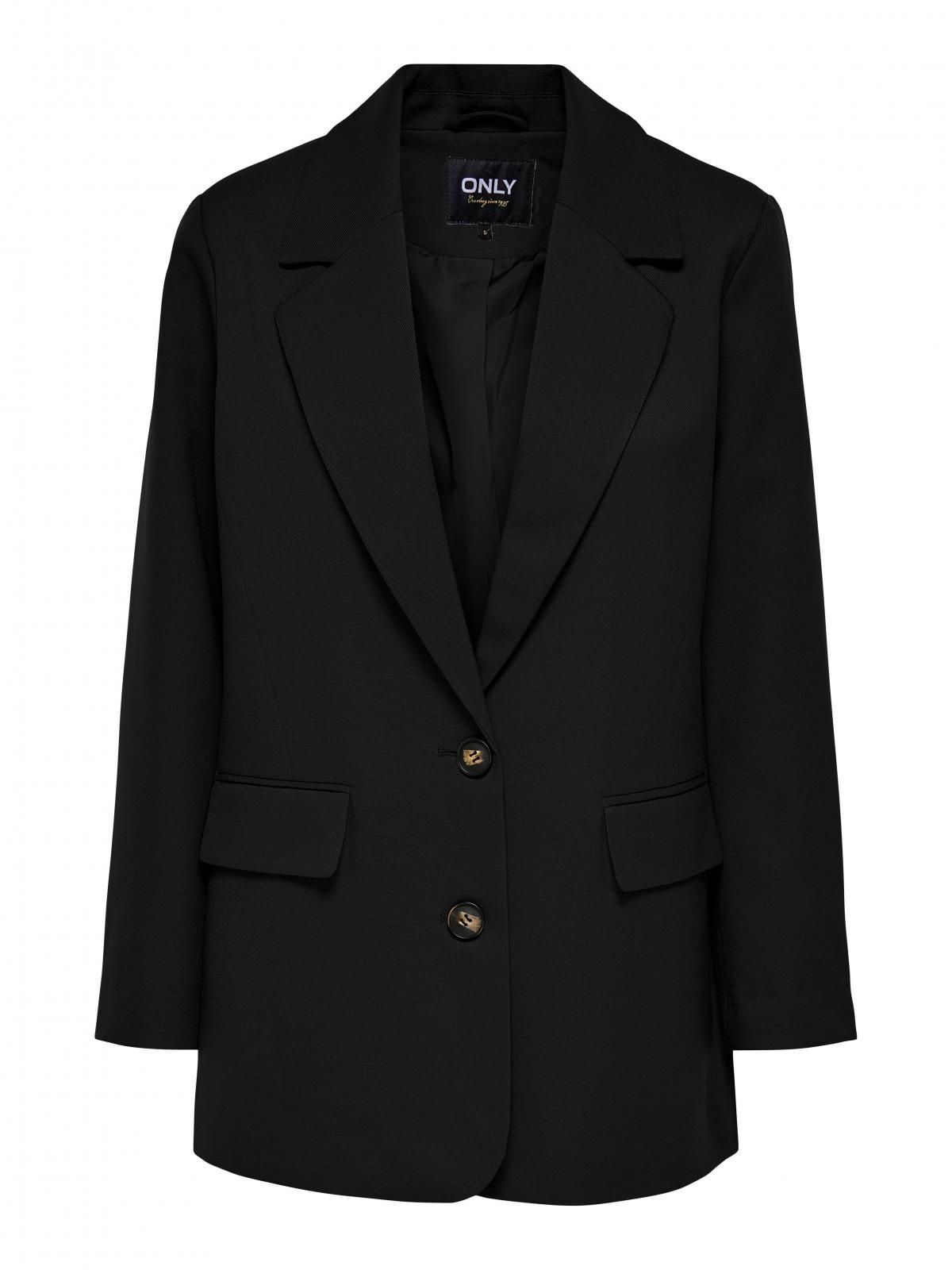 온리 오버핏 테일러드 블랙 블레이저 15262352_2161 BLACK / BLACK - 상세 이미지 3