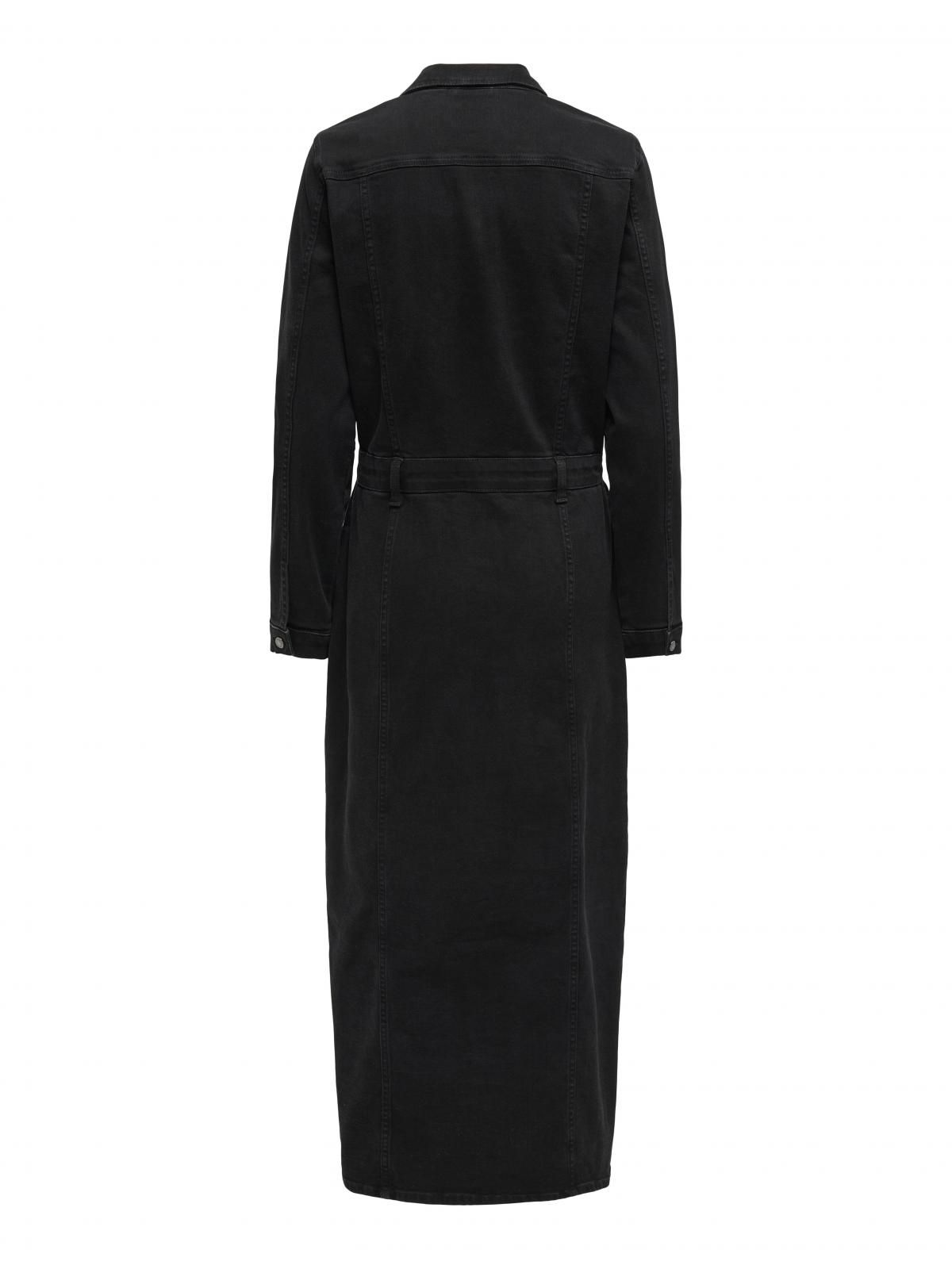 온리 버튼업 데님 롱 셔츠 원피스 15315782_8183 BLACK / WASHED BLACK - 상세 이미지 4